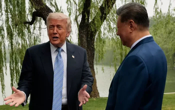 Donald Trump rozmawia z Xi Jinpingiem